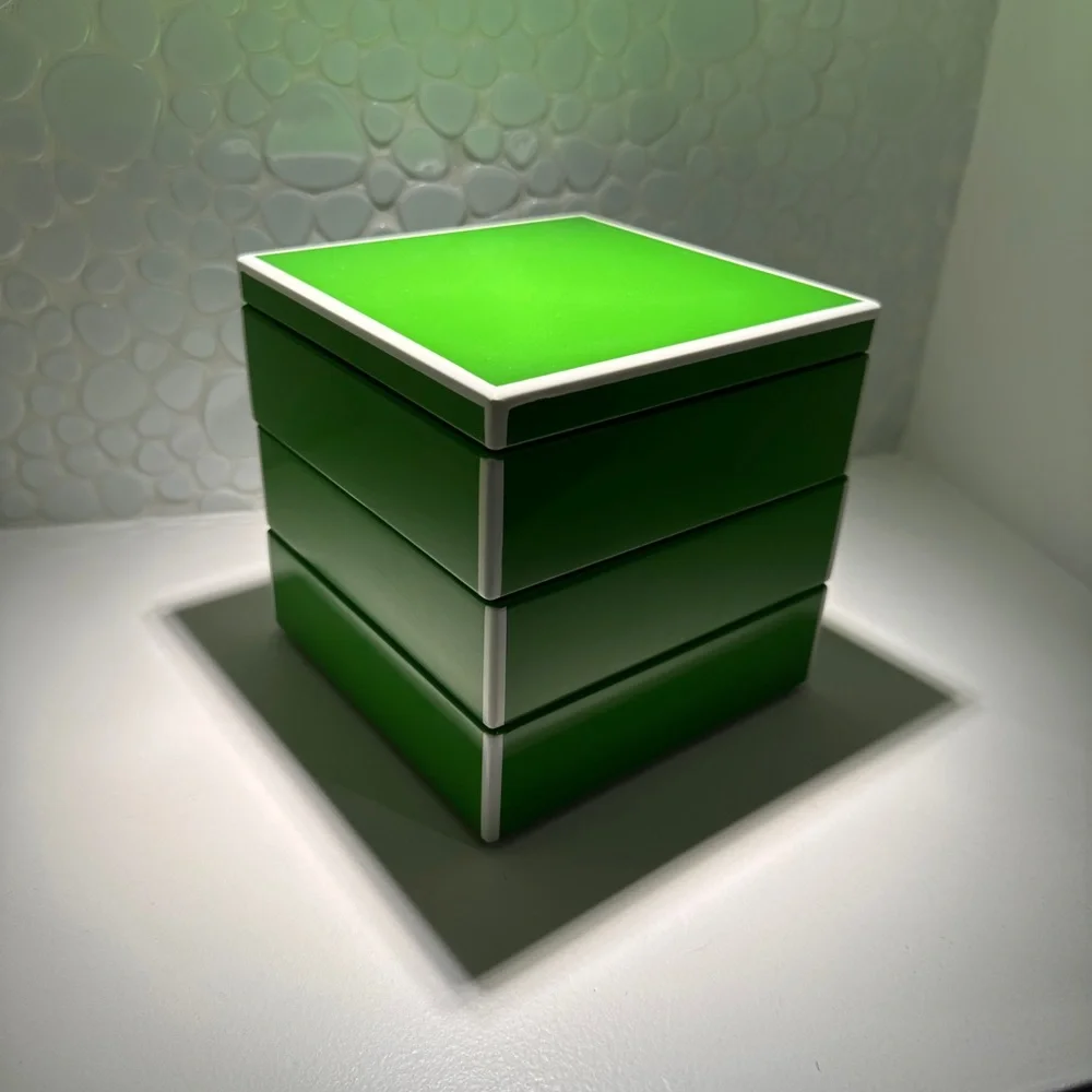 Green Jewelry Box with Velvet Interior